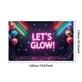 thumbnail image 5 of LUUFILx Neon Glow Party Banner Backdrop for Celebration Events Birthday Decorations Photography Props Dance Background Colorful Night Festive Decor, 5 of 8