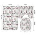 thumbnail image 3 of White Christmas Tree Pattern Bathroom Rugs Sets 3 Piece,Toilet Cover Set,Absorbent Non Slip Bathroom Mats Sets with U-Shaped Contour Rug Toilet Rug Set, 3 of 5