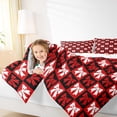thumbnail image 4 of Feelyou Romantic Bowknot Bow Bedding Comforter Set, Winter Christmas Festival Twin Comforter Sets, Kawaii Cartoon Buffalo Reversible Bedding Set, Super Cozy Room Decor, 2 Pieces, 4 of 8