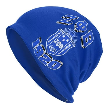 Zeta Phi Beta Knitted Hat Casual Warm Slouchy Beanie Hat Fashionable Hat for Women Men Headwear