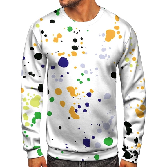 Vedolay Men's Pullover Sweatshirt Graphic Crewneck Sweatshirt Green,M