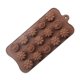 thumbnail image 1 of 3pcs caf couleur rose fleur silicone chocolat moule, rose fleur cuisine moule anti - adhsif glace plateau faire gteau bonbons boules de gomme gele-M, 1 of 5