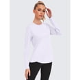 thumbnail image 3 of Weardear Long Sleeve Workout Tops for Women Crewneck Yoga Shirts Lightweight Athletic Gym Running Sport Casual T-Shirt, 3 of 6
