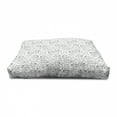 thumbnail image 3 of Tea Party Pet House, Doodle Drawing Monochrome Tableware Pattern with Biscuits and More Tea Words, Outdoor & Indoor Portable Dog Kennel with Pillow and Cover, 5 Sizes, Grey White, by Ambesonne, 3 of 4