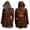 #07-Brown, variant on YAYUBA Long Hallowen Hooded Cardigan Ruffle Shawl Collar Open Front Lightweight Drape Cape Overcoat with Pockets Halloween Gifts , S, Brown