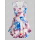 thumbnail image 2 of Tank Top de Tirantes Finos de Red con Estampado de Tie Dye Rosegal  Camisetas sin mangas de talla grande, 2 of 5
