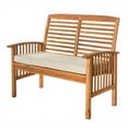 thumbnail image 3 of Afuera Living Solid Acacia Wood Outdoor Patio Loveseat in Brown, 3 of 4