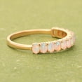 thumbnail image 4 of Natural Opal Ring, Vintage Opal Band, Opal Wedding Band, Rose Gold Opal Ring, Dainty Opal Ring, October Birthstone Ring, Matching Band Ring, 4 of 5