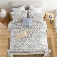 thumbnail image 3 of DUOHONG King Bedspread 120"W x 120"L - 100% Cotton Reversible Lightweight Oversized Quilt with 2 Pillow Shams, Navy/Gray Green/Pink, 3 of 7