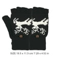 thumbnail image 3 of Sonducket 1 par de guantes abotonados con cubierta para el pulgar Manoplas Estilo cabrio Diseño cuidadoso con tapa Accesorios de invierno guantes y mitones leonado negro Sonducket AP009707-06B, 3 of 6