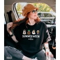 thumbnail image 2 of VibeNest Studio Unisex Summerween Vibes Ghost Pineapple Spooky Summer Halloween Garment Dyed Graphic T-Shirt, 2 of 8