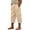 Beige, variant on Kids Pants Girls Casual Bottoms Elastic Waist with Loose Fit Side Snap Button Versatile Solid Color Trousers Drawstring Palazzo Pants White 11-12 Years