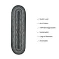 thumbnail image 5 of Homespice Flint Hill Premium Jute Braided Stair Tread 8" x 28" (Set of 13) Oval Grey Reversible, Natural Jute Yarn Rustic, Country, Primitive, Farmhouse Style, 5 of 8