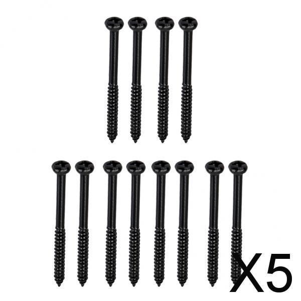 Paquete de 3-6 tornillos de montaje de pastilla de bajo de 12 piezas para pastillas JB negro 5 piezas