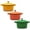 Orange; Green; Yellow, variant on RJ Legend 8.5 oz Cast Iron Pot, Enameled Cast Iron Mini Pot, Round Mini Cocotte, 5.5-Inch Cast Iron Pot with Lid, 3-Piece Cast Iron Set - Orange - Green - Yellow