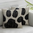 thumbnail image 3 of nygtbtfer White Dog Paw Footprint Icon Isolated On Black Background Decoration Farmhouse Decor  Linen Home Decorative Throw Pillow Case Cushion Cover for Sofa Couch,  White, 3 of 7