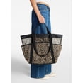 thumbnail image 5 of No Boundaries Women's Mesh Tote Bag, Leopard, 5 of 6