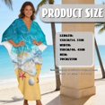 thumbnail image 7 of Xixirimido Starfish Shell Sea Beach Print Women Kaftan Dresses Plus Size Swimsuit Coverup Batwing Sleeve Summer Bathing Suit Caftan Loungewear Beach Cover Up, 7 of 7