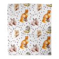 thumbnail image 1 of LADDKE Flannel Throw Blanket Line Spoor and Footprint Wild Squirrel Rabbits Hedgehog Soft for Bed Sofa and Couch 50x60 Inches, 1 of 1