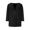 thumbnail image 4 of ClodeEU Womens Shirts， Long Sleeve V Neck Tee，Soft Casual T-Shirts Black,Womens Plus S, 4 of 6