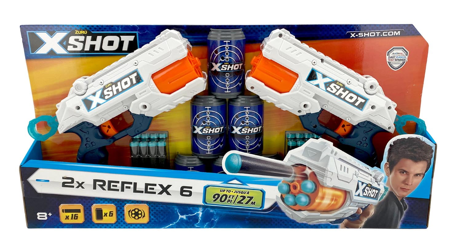 X-Shot Excel Reflex 6 Foam Dart Blaster Combo Pack | À partir de 8