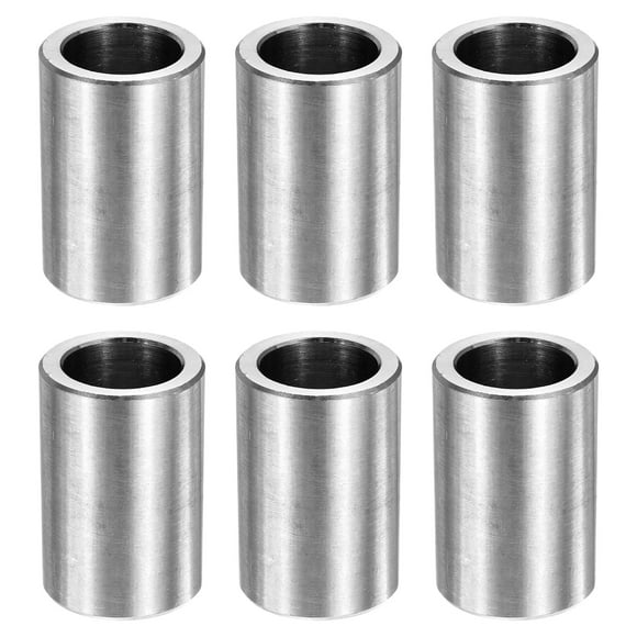 Uxcell 6pcs M14 Metal Spacers, 9/16" IDx13/16" ODx1.2" Length Stainless Steel Spacer Round Unthreaded Standoff Bushing Plain Finish for Screw Bolts, Silver 14x20x30mm