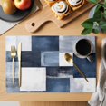 thumbnail image 2 of Navy Blue Black Placemats Set of 4 Ombre Modern Abstract Place Mats Table Mats Kitchen Dining Home Outdoor Party Table Decoration, 2 of 9