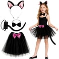 thumbnail image 3 of SJLDQY Carnival Toddler Girls Cat Dress Up Cute Lace Mesh Dresses With Headwear Outfits Funny Party Stage Performance Clothes Set, 3 of 7