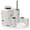 Color 4, variant on Bathroom Accessory Set 6 Piece with White Birch Tree Bark Natural Knots Horizontal Lines Toothbrush Holder, Soap Dispenser, Soap Dish, Trash Can, Toothbrush Cup, Toilet Brush Holder