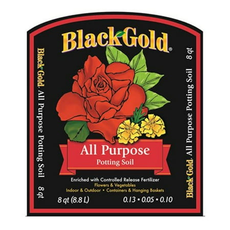1310102 8-Quart All Purpose Potting Soil With Control, A slow-releaseWalmartplete fertilizer is added to give plants a strong start By Black