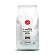 Martha Stewart Coffee By Barrie House, 2lb Bag | Martha's Espresso Medium to Dark Roast | Whole Bean Coffee | Organic & Certified Fair Trade