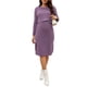 thumbnail image 2 of Vestido de Maternidad Chic para Mujeres de Manga Larga, Cuello Redondo Suave, Vestido Midi Bodycon para Embarazo XL Púrpura, 2 of 6