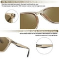 thumbnail image 6 of Joopin Unisex Polarized UV Protection Sun Glasses Retro Mens Driving Square Shades(Tea), 6 of 8