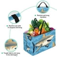 thumbnail image 3 of Shark Large Capacity Reusable Foldable Cube Organizer with Oxford Cloth Material - Ideal Shopping Basket, Shopping Bags, and Storage Box Solution, 3 of 7