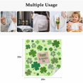 thumbnail image 5 of Happy St. Patrick's Day Cloth Napkins, Spring Lucky Shamrock Cloud Green Washable and Reusable Dinner Napkins Set of 2, Table Napkin for Kitchen Party Birthday Wedding Hotel Housewarming 20"x20", 5 of 9