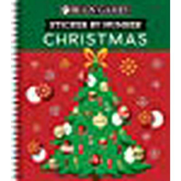 Brain Games - Sticker by Number: Christmas (28 Images to Sticker - Christmas Tree Cover)