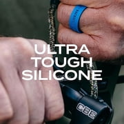 QALO Men's Strata Silicone Ring - Breathable & Durable Wedding Silicone Bands - Mens Grey/Black Size 11