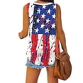 thumbnail image 5 of Moxiu Fourth of July Tank Tops for Women Patriotic American Flag Independence Day Sleeveless Top 4th July Curvy Tunic Blouses Red,XXL, 5 of 7