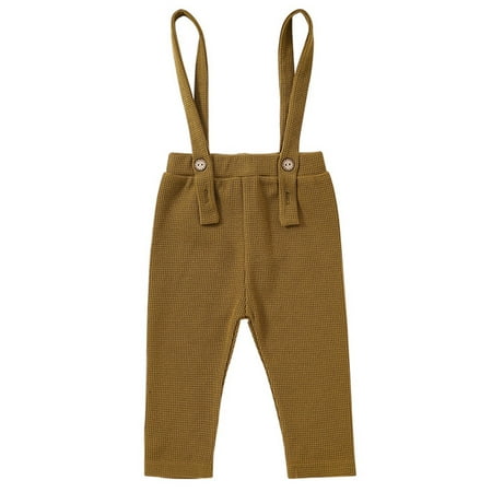 

Haite Toddler Romper Square Neck Jumpsuit Waffle One Piece Jumpsuits Travel Bodysuit Elastic Waist Yellow 80cm