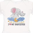 thumbnail image 4 of Inktastic I Love My Babysitter Elephant Family Boys or Girls Long Sleeve Baby Bodysuit, 4 of 5