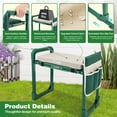thumbnail image 4 of Saker Foldable Garden Kneeler & Seat, Heavy Duty Gardening Stool with Extendable Legs, Cushion & Tool Bag, 4 of 9