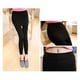 thumbnail image 4 of Leggings dos en uno para mujer con minifalda incorporada y cintura elástica, pantalones ajustados casuales (negros), 4 of 4
