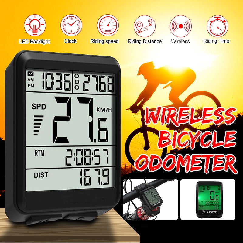 Waterproof LCD Backlight Bike Computer Odometer Bicycle Cycling Speedometer US