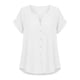 thumbnail image 4 of Craaazy Women's Relaxed Fit V Neck Blouse, Solid Color Short Sleeve Lace Trim Top, Loose Comfy Summer Tee for Work & Weekend Gifts, 4 of 9