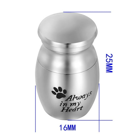 - Premium Always in my Heart Dog Paw Cremation Urn Ash Holder Pet Memorial Urn 1''