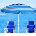 thumbnail image 5 of AMMSUN 7ft Heavy Duty Beach Umbrella UPF50+ with Sand Anchor & Tilt Shelter & Bag,Mariana's Tear, 5 of 7
