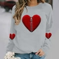 thumbnail image 6 of YueHuiYing Women's Oversized Hoodless Sweatshirt with Heart-Shaped Letter Print Round Neck Long Sleeves - Valentine's Day Fashionable Casual Comfort Top, 6 of 6
