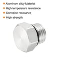 thumbnail image 4 of Uxcell G1/4 Male Thread Aluminum Hex Head Pipe Plug Cap Fitting Connector, Silver, 4 of 5
