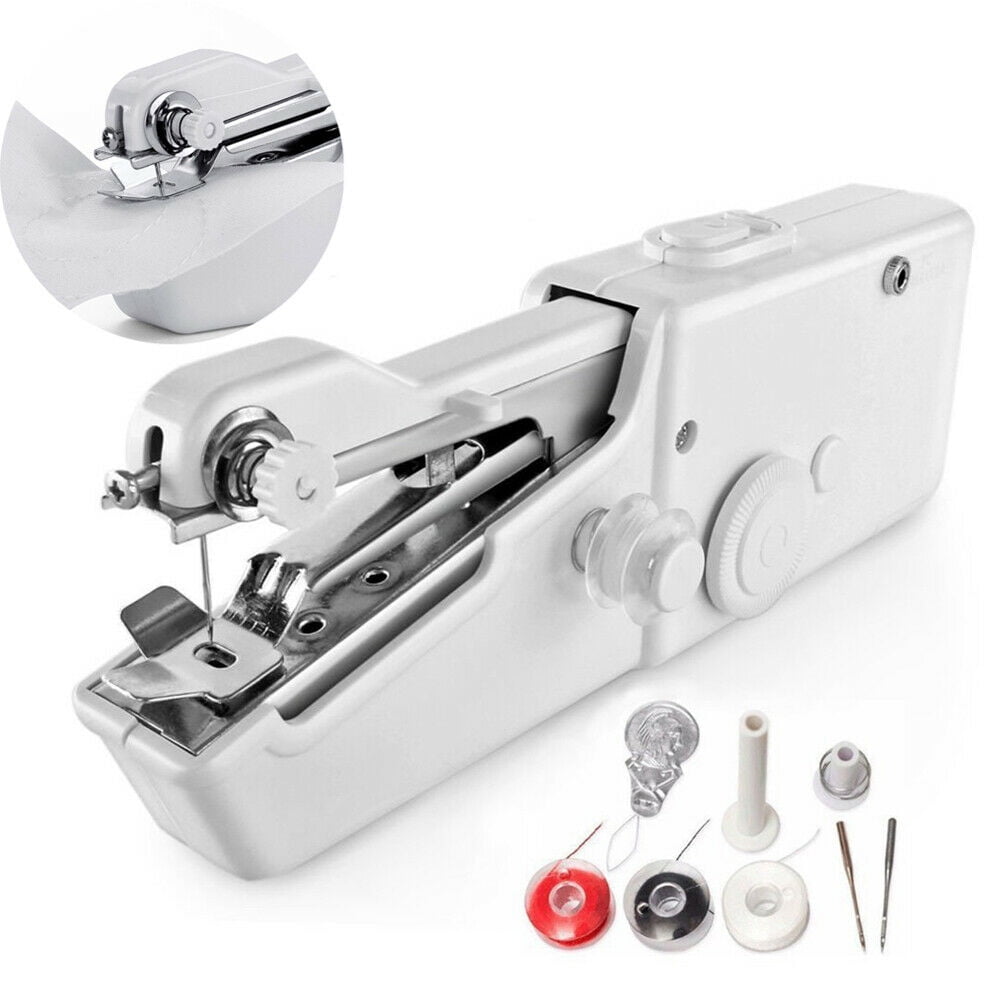 Sewing Machine Handheld Electric Stitch Portable Mini Held Cordless Household 