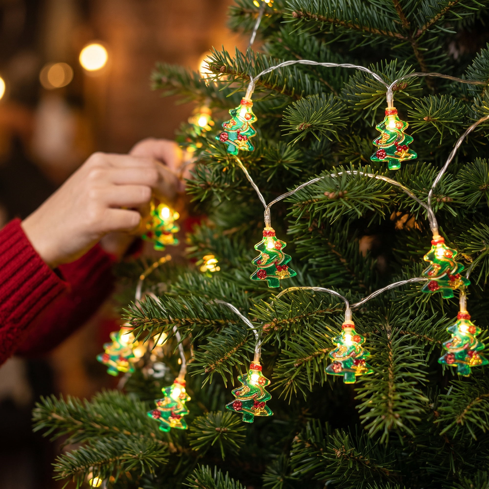 Unique Bargains Fairy Lights for Decor and Festive 6.6 ft Christmas Tree USB Powered